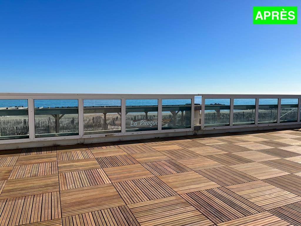 Réfection d'un complexe d'étanchéité et création d'une terrasse en dalles bois sur plots à Balaruc les bains, hérault 34