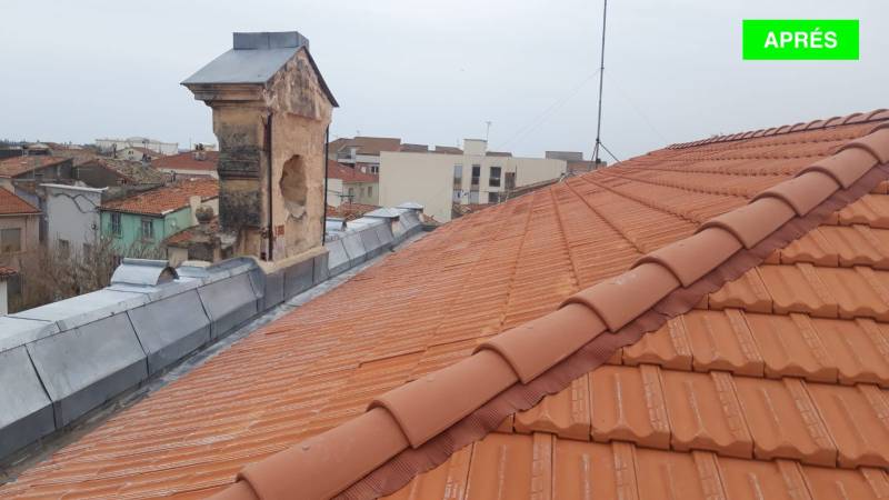 Réfection faitage bardage sur toitures en Tuile à Sète hérault 34
