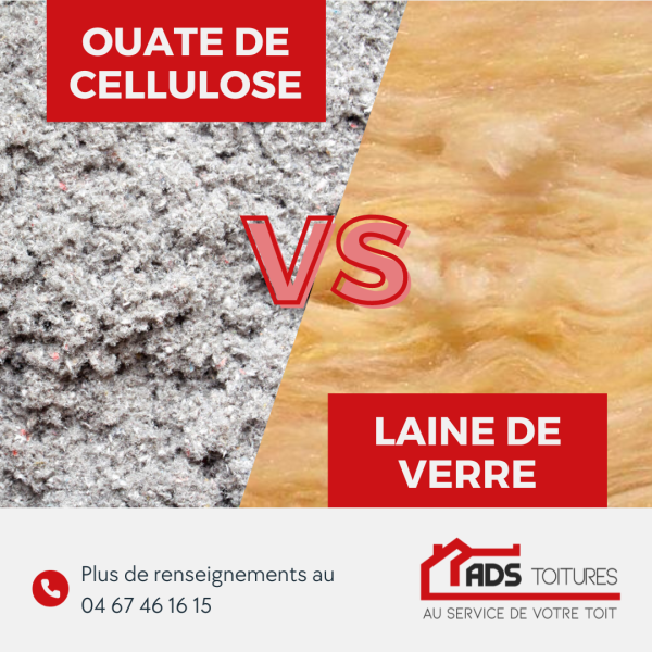 isolation toiture ouate de cellulose laine de verre Sète Hérault 34