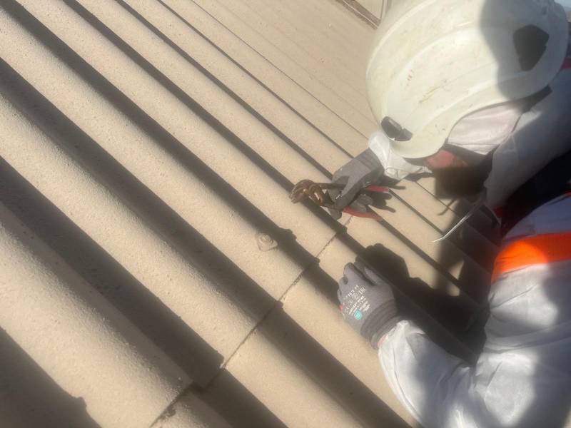 intervention sur toiture amiante